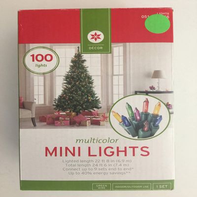 Clear Twinkle Mini Lights Green Wire (2 Pack)