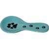 ALWAYS AZUL POTTERY 9.5 Inch Long Spoon Rest in Jaedaware Black Paws Design and Turquoise Glaze - Handmade Pottery Cookware Accessories - Kitchen Countertop Holder for Giant Spatula, Ladle & More view 1