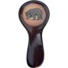 ALWAYS AZUL POTTERY 9.5 Inch Long Spoon Rest in Fishing Bear Design and Real Red Glaze - Handmade Pottery Cookware Accessories - Kitchen Countertop Holder for Giant Spatula, Ladle & More view 1