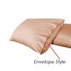 TAOSON Silky Soft Satin Soild Envelope Style V Shaped/Tri/Boomerang Pillow Cover Pillowcase Pillow Protector Cushion Cover Non Zippered Only Cover No Insert (Chocolate/Brwon) view 2