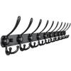Dseap Coat Rack Wall Mount - 38 Long 10-Tri-Hooks Heavy Duty Coat Hanger Rail Wall Hooks for Hanging Coats Hats Clothing Clothes Purse Mudroom Entryway, Black view 1