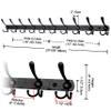 Dseap Coat Rack Wall Mount - 38 Long 10-Tri-Hooks Heavy Duty Coat Hanger Rail Wall Hooks for Hanging Coats Hats Clothing Clothes Purse Mudroom Entryway, Black view 2