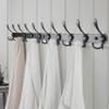 Dseap Coat Rack Wall Mount - 38 Long 10-Tri-Hooks Heavy Duty Coat Hanger Rail Wall Hooks for Hanging Coats Hats Clothing Clothes Purse Mudroom Entryway, Black view 4