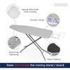 Encasa XO Ironing Board Cover and Pad 54"x15" - Thick 2mm Foam Padding, Drawstring Tightening & Lock, Heat Reflective, Scorch & Stain Resistant, Standard Large Ironing Board - Silver Premium view 3