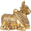 Exotic India Nandi - The Vehicle of Lord Shiva - Brass Statue - Color Natural Brass Color view 1