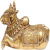 Exotic India Nandi - The Vehicle of Lord Shiva - Brass Statue - Color Natural Brass Color view 2