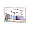PrintedPerfection.com Personalized Grandma & Grandpa, 7 Hearts Snow Globe Frame Gift view 1