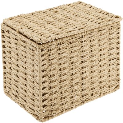 Chidorisangyou Storage Box, Beige, W 9.1 x D 6.3 x H 5.9 inches (23 x 16 x