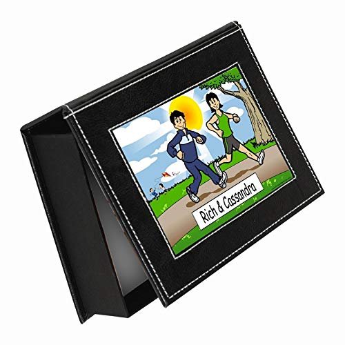 PrintedPerfection.com Personalized Name That Toon Jogger Couple Memory, Keepsake Box