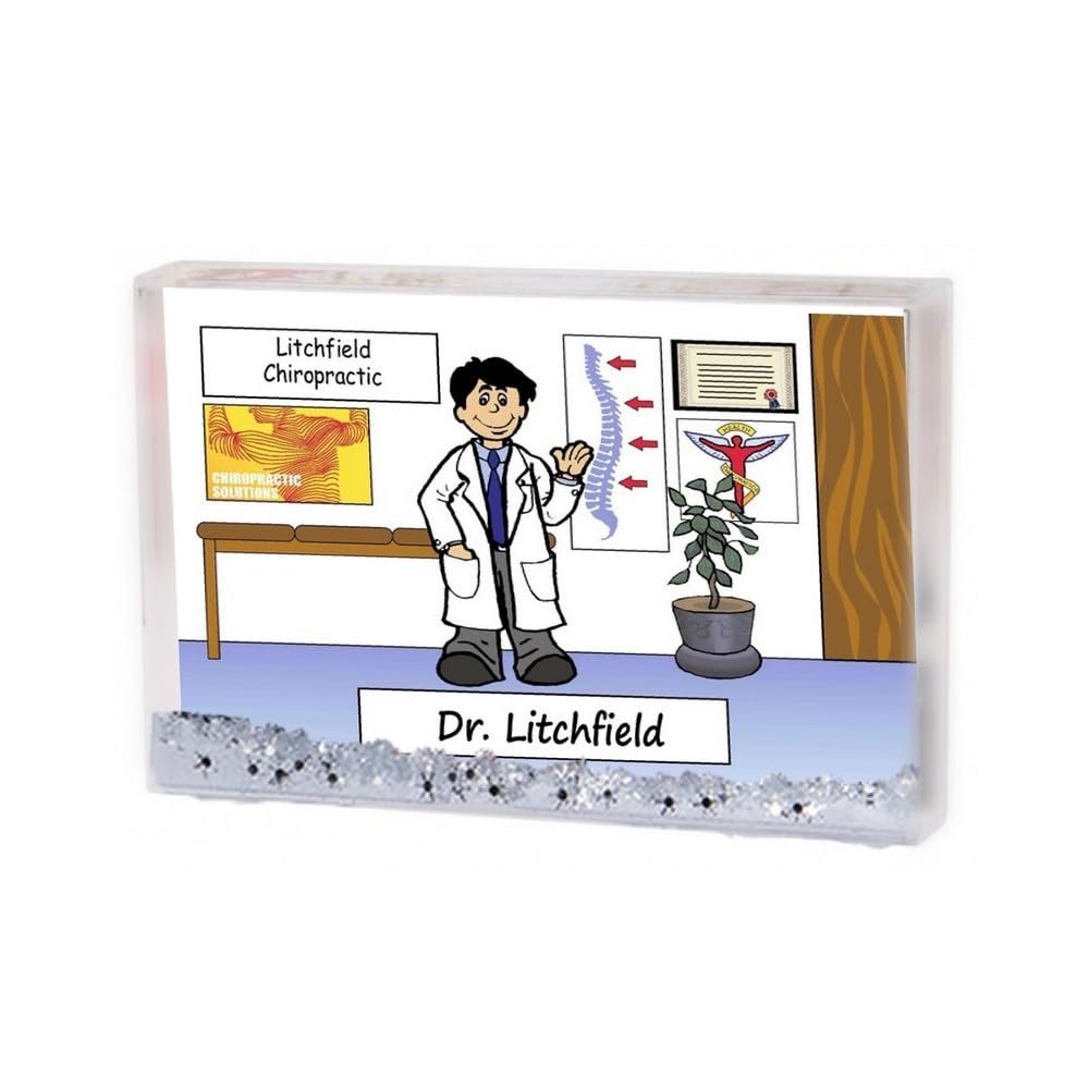 PrintedPerfection.com Personalized Chiropractor - Male Snow Globe Frame Gift