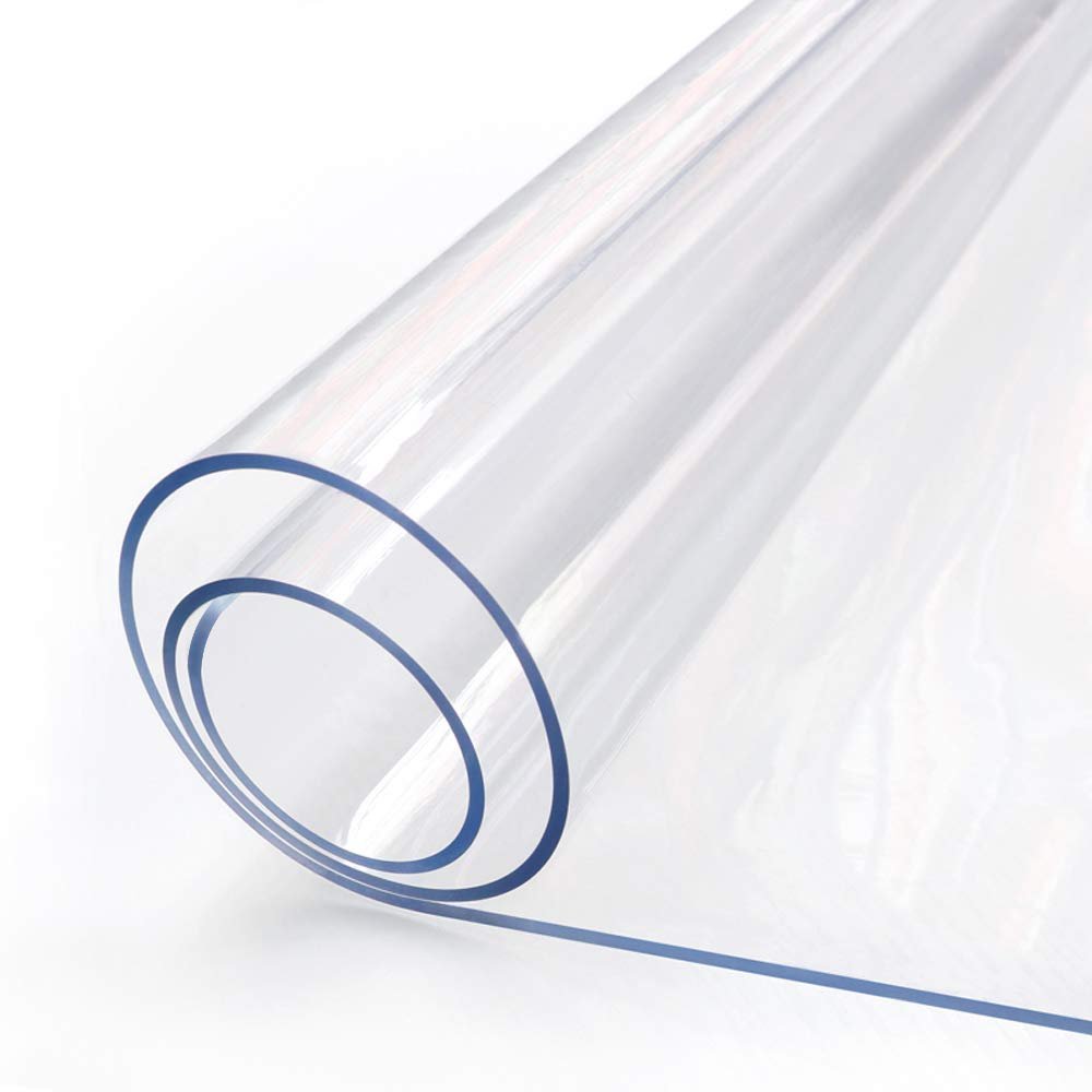 48 x 110 " 108 Clear Plastic Dining Table Protector Desk Pad Mat Wooden Furniture Coffee Glass Conference Activity Pub Dinner Banquet Tablecloth Top Protection Countertop Cover Waterproof PVC Vinyl