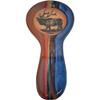 ALWAYS AZUL POTTERY 9.5 Inch Long Spoon Rest in Elk Design and Azulscape Glaze - Handmade Pottery Cookware Accessories - Kitchen Countertop Holder for Giant Spatula, Ladle & More view 1