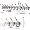 Dseap Coat Rack Wall Mount - 38 Long 10-Tri-Hooks Heavy Duty Coat Hanger Rail Wall Hooks for Hanging Coats Hats Clothing Clothes Purse Mudroom Entryway, Chromed view 2