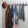 Dseap Coat Rack Wall Mount - 38 Long 10-Tri-Hooks Heavy Duty Coat Hanger Rail Wall Hooks for Hanging Coats Hats Clothing Clothes Purse Mudroom Entryway, Chromed view 3