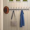 Dseap Coat Rack Wall Mount - 38 Long 10-Tri-Hooks Heavy Duty Coat Hanger Rail Wall Hooks for Hanging Coats Hats Clothing Clothes Purse Mudroom Entryway, Chromed view 4