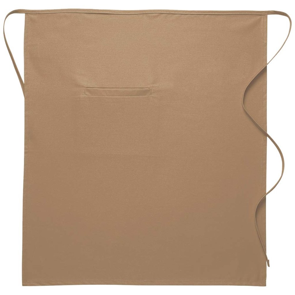 DayStar Apparel 120-I Inset Pocket Full Bistro Apron, Khaki