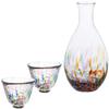 ADERIA Tsugaru Vidro Sake Carafe set 12.2 fl oz (365 ml), Glass/Approx. Cup : 2.87 fl oz (85 ml) Carafe : 12.34 fl oz (365ml), Made in Japan (Rainbow) view 1