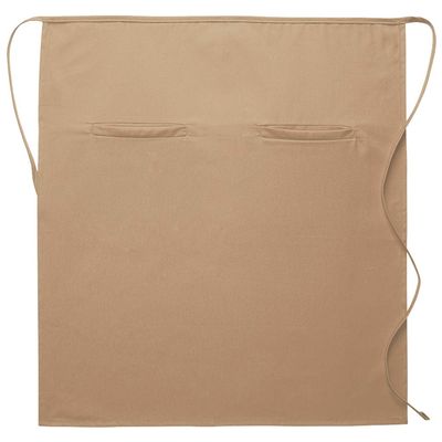 DayStar Apparel 120-2I Double Inset Pocket Full Bistro Apron, Khaki