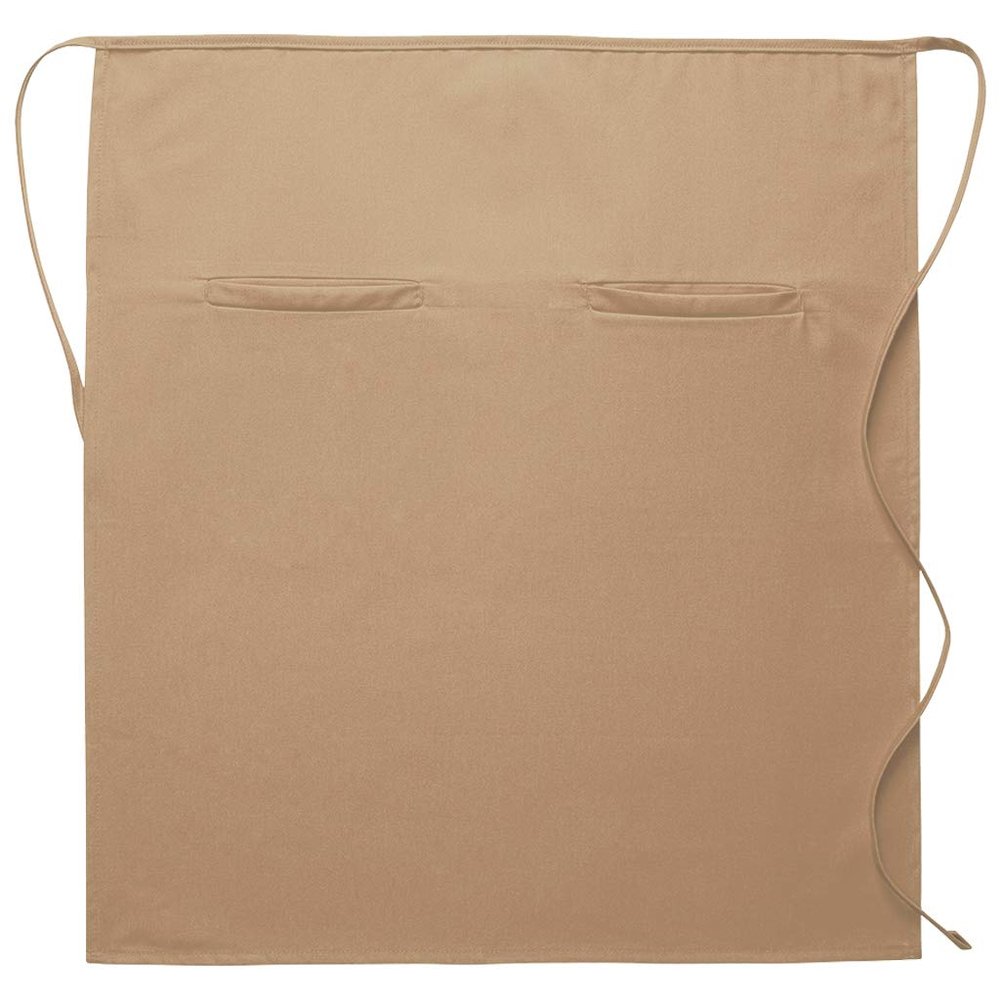 DayStar Apparel 120-2I Double Inset Pocket Full Bistro Apron, Khaki