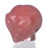 Mineralbiz 1.4" - 1.5" Man-made Red Smelted Quartz Alien Head Skull, Star Being Ornaments, Extra-Terrestrial, Home Decor view 1