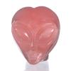 Mineralbiz 1.4" - 1.5" Man-made Red Smelted Quartz Alien Head Skull, Star Being Ornaments, Extra-Terrestrial, Home Decor view 2