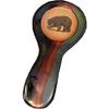 ALWAYS AZUL POTTERY 9.5 Inch Long Spoon Rest in Fishing Bear Design and Moonscape Glaze - Handmade Pottery Cookware Accessories - Kitchen Countertop Holder for Giant Spatula, Ladle & More view 1