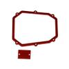 ATV TEK Elite Series 1 Side View Mirror Replacement Frame, red view 1