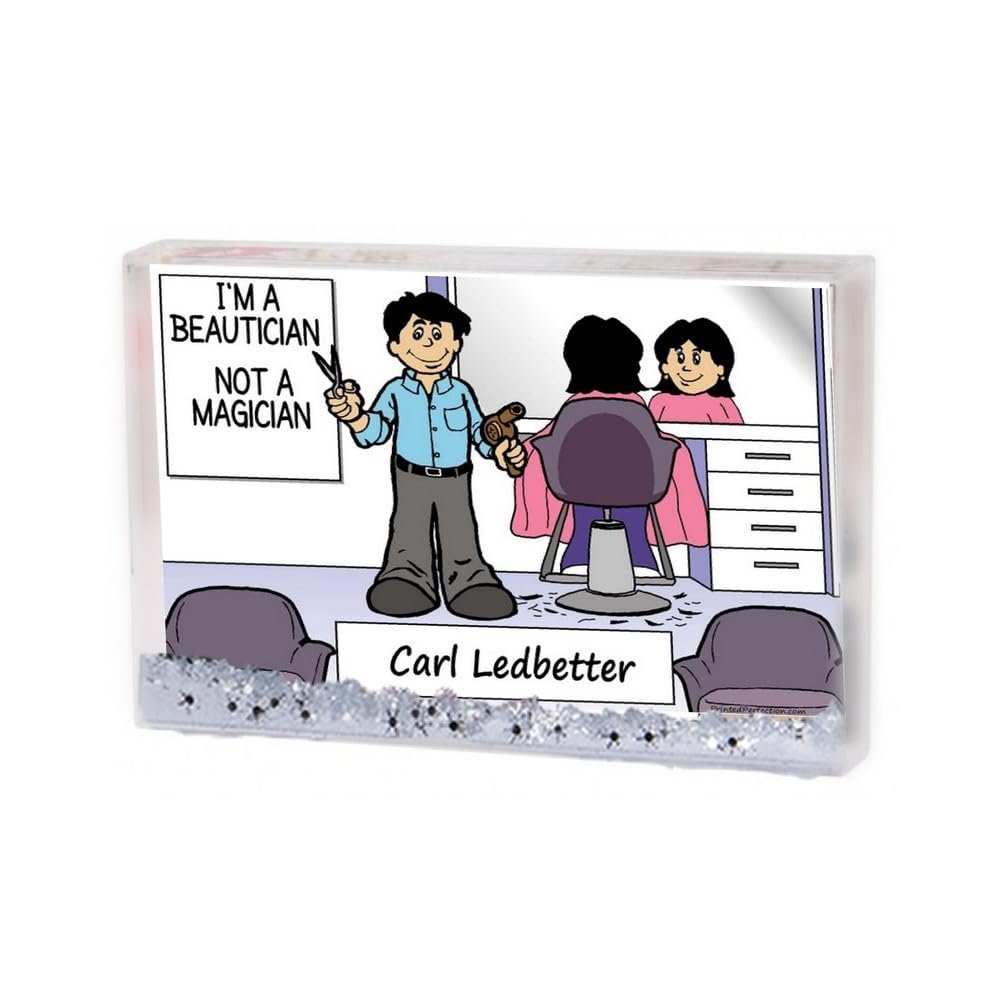 PrintedPerfection.com Personalized Hairdresser - Male Snow Globe Frame Gift