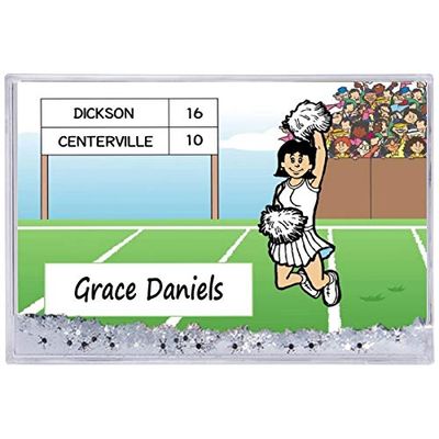 PrintedPerfection.com Personalized Cheerleader - Female Snow Globe Frame Gift