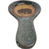 ALWAYS AZUL POTTERY 9.5 Inch Long Spoon Rest in Fishing Bear Design and Seamist Glaze - Handmade Pottery Cookware Accessories - Kitchen Countertop Holder for Giant Spatula, Ladle & More view 1