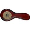 ALWAYS AZUL POTTERY 9.5 Inch Long Spoon Rest in Skull and Crossbones Design and Real Red Glaze - Handmade Pottery Cookware Accessories - Kitchen Countertop Holder for Giant Spatula, Ladle & More view 1