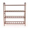 BambooMN 4-Tier Bamboo Wood Shoe Rack, for Entryway or Doorway - Brown Finish - 2 Racks view 1