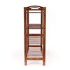 BambooMN 4-Tier Bamboo Wood Shoe Rack, for Entryway or Doorway - Brown Finish - 2 Racks view 3