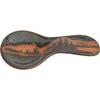 ALWAYS AZUL POTTERY 9.5 Inch Long Spoon Rest in Mountain Scene Design and Seamist Glaze - Handmade Pottery Cookware Accessories - Kitchen Countertop Holder for Giant Spatula, Ladle & More view 1