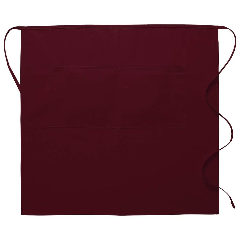 DayStar Apparel 124 3/4 Bistro Apron w/Center Divided Pocket, Maroon