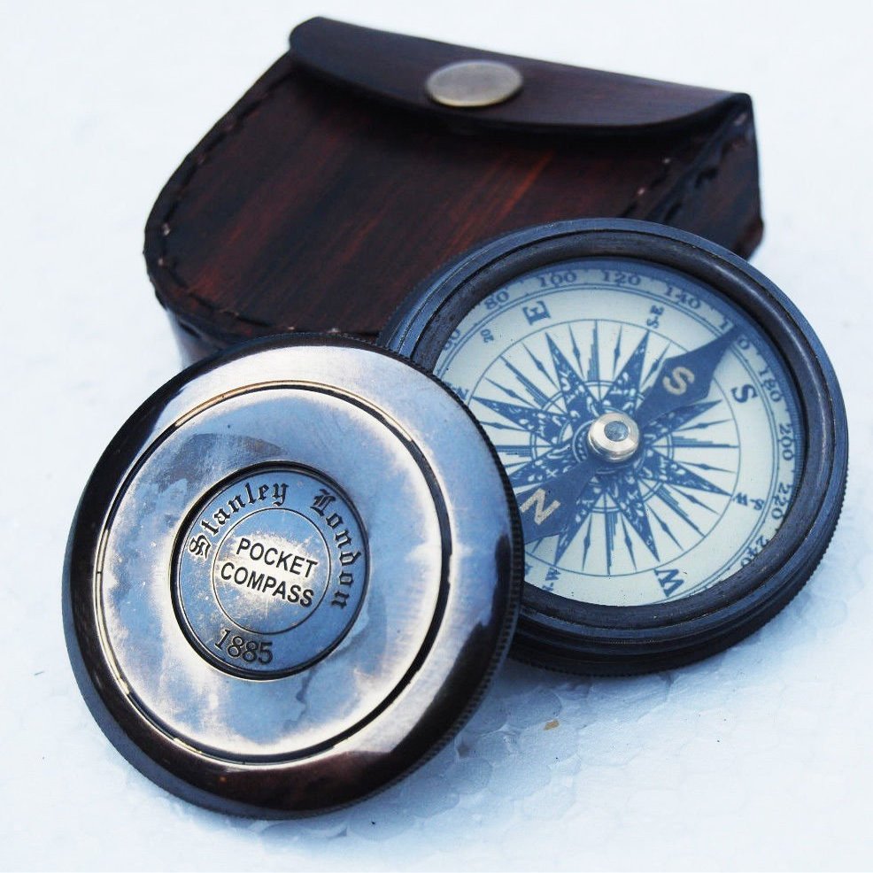 Mahira Nautical Vintage Solid Brass Compass