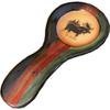 ALWAYS AZUL POTTERY 9.5 Inch Long Spoon Rest in Moose 3 Design and Moonscape Glaze - Handmade Pottery Cookware Accessories - Kitchen Countertop Holder for Giant Spatula, Ladle & More view 1