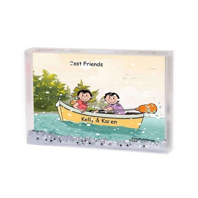 PrintedPerfection.com Personalized Rowboat - Female & Female Snow Globe Frame Gift
