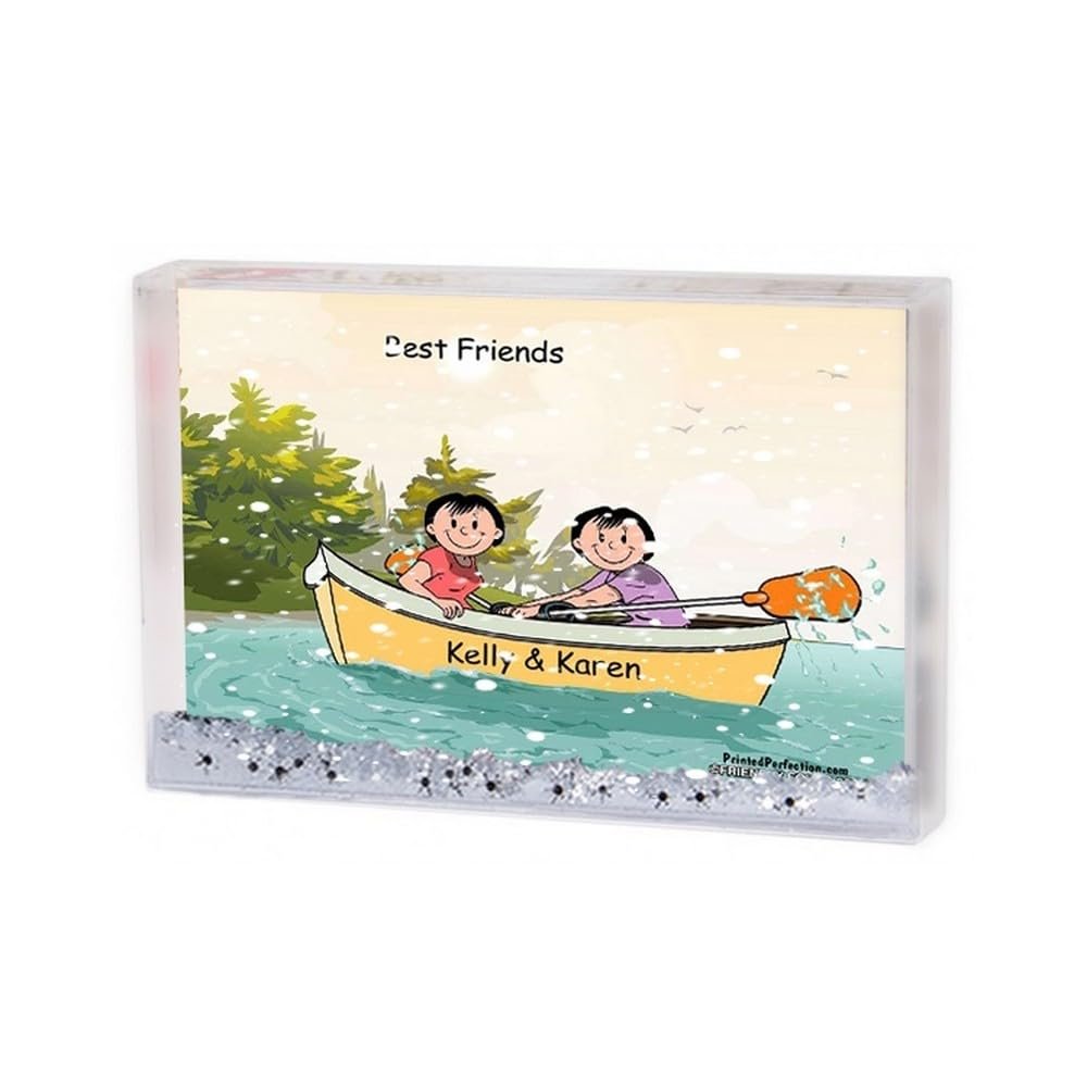 PrintedPerfection.com Personalized Rowboat - Female & Female Snow Globe Frame Gift