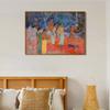 INVIN ART Framed Canvas Giclee Print Art Scene from Tahitian Life by Paul Gauguin Wall Art Living Room Home Office Decorations(Wood Color Slim Frame,20"x28") view 2