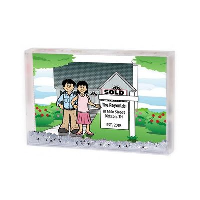 PrintedPerfection.com Personalized New Home - Couple Snow Globe Frame Gift