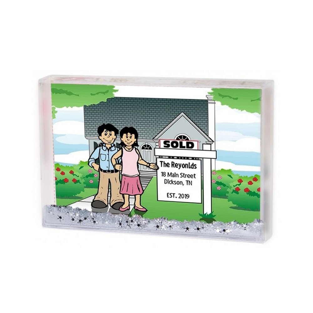 PrintedPerfection.com Personalized New Home - Couple Snow Globe Frame Gift