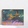 INVIN ART Framed Canvas Giclee Print Art Fatata te Miti (by Sea) by Paul Gauguin Wall Art Living Room Home Office Decorations(Wood Color Slim Frame,20"x24") view 1