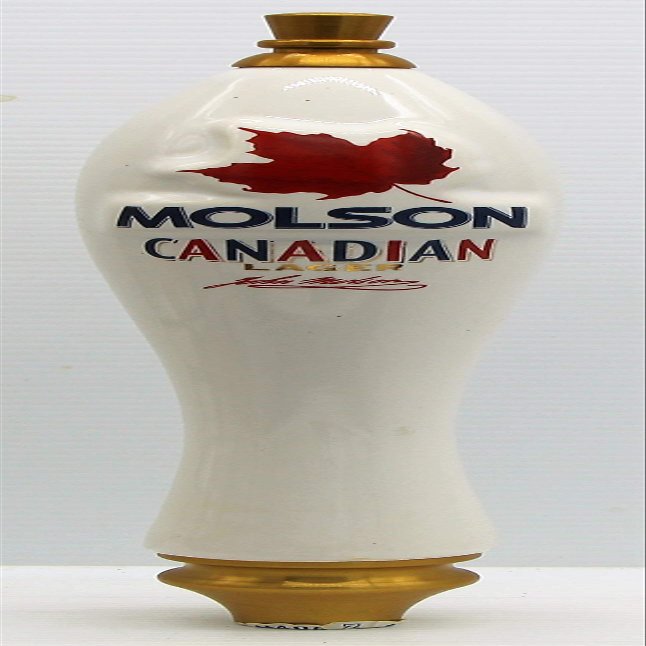 Molson Canadian Lager Beer Tap Handle marker knob Ceramic with metal ends