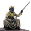 Kunst & Ambiente - Vienna Bronze Arab Figurine - Arabian Warrior on Carpet - Bergmann - Carpet Bronze - Orient Sculpture for Sale - Stamped - Hand-Painted Statue view 4