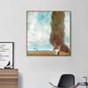 INVIN ART Framed Canvas Giclee Print Art Series#76 by Gustav Klimt Wall Art Living Room Home Office Decorations(Wood Color Slim Frame,24"x24") view 3