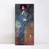 INVIN ART Framed Canvas Wall Art Giclee Print, Portrait of Emilie Floge by Gustav Klimt, Gold Leaf Style Portrait for Living Room Home Office Decorations(Black Slim Frame,22"x48") view 1