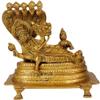 Exotic India Sheshasayi Vishnu - Brass Statue - Color Natural Brass Color view 1