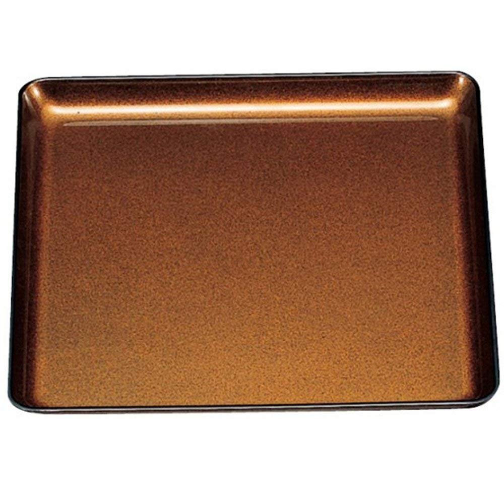 Fukui Craft 5-72-9 Obon Tray, Kakubon, Pear Fabric, Gold, 14.1 x 14.0 x 1.1 inches (35.8 x 35.8 x 2.7 cm), ABS