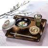 Fukui Craft 5-72-9 Obon Tray, Kakubon, Pear Fabric, Gold, 14.1 x 14.0 x 1.1 inches (35.8 x 35.8 x 2.7 cm), ABS view 3